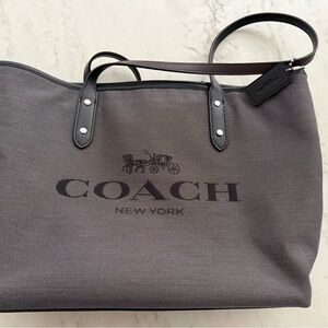 Coach Charcoal Tote with Black Accents